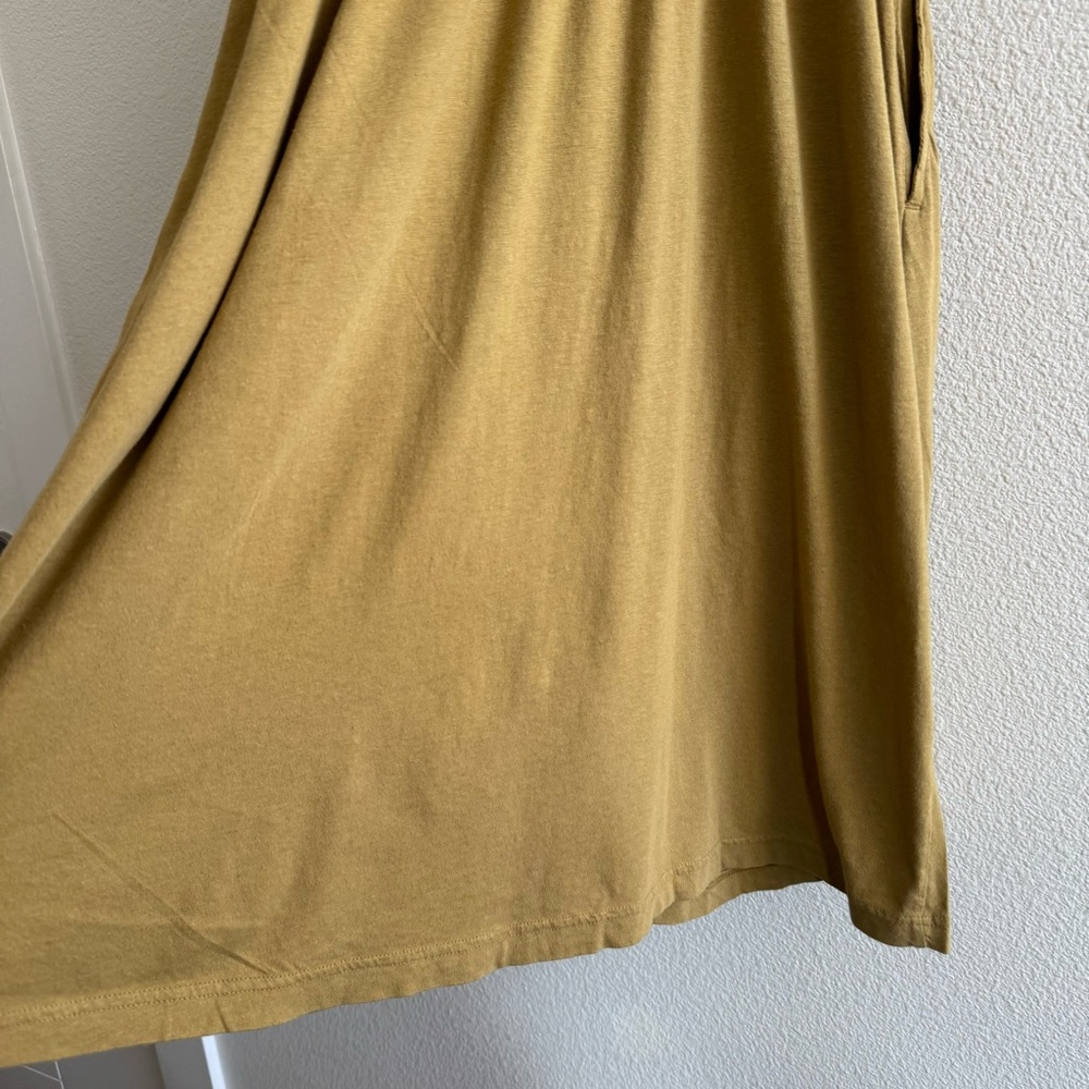 Pact Fennel The Portside Organic Cotton Linen Front Button Dress V Neck - Picture 11 of 15